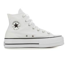 White Converse Platform, White Platform Converse, Converse Wedding Shoes, Converse Platform, Chuck Taylor All Star Lift, Sneaker Design, Wedding Sneakers, Platform Converse, Shoe Wishlist