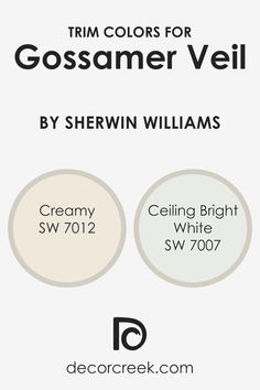 Gossamer Veil SW 9165 Paint Color by Sherwin Williams - DecorCreek Creamy Sherwin Williams, Sherwin Williams Creamy, Trim Colors, Room Ambiance