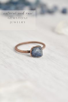 Your raw gemstone ring collection is not complete without a stacking, raw sapphire ring. Handmade with healing crystals and natural stones, this copper jewelry awakens the wild woman. The raw sapphire jewelry is made with electroformed copper, making each piece unique and one of a kind, just like you. Embrace your intuitive nature and click through to see more raw gemstone jewelry! Copper Electroforming, Jewelry Wax, Handmade Boho Jewelry