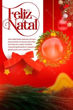 a christmas card with ornaments and decorations on the red background stock photo - 55978