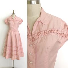 Housewife Dress, Dress Pastel, Dresses 40s, Vintage Dresses 50s, Gibson Girl, 1950s Style, 1940s Dresses, 50s Vintage, 1950s Dress