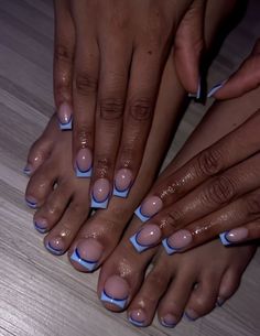 Blue Toe Nails, Gel Toe Nails, Milky Nails, Acrylic Toe Nails, Acrylic Toes, Toe Nail Color, Pretty Toe Nails, Cute Toe Nails