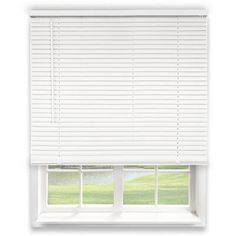 a white window blind with the blinds pulled down to allow shade for the windows in the room