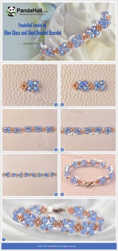 the instructions for how to make beaded bracelets with swarong and crystal beads