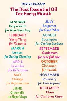 the best essential oils for every month Yoga Readings, Diffuser Scents, Magick Oil, Essential Oil Products, Color Energy, Comfy Place, Aromatherapy Recipes, Pagan Crafts