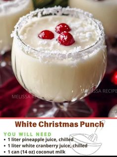 white christmas punch recipe with pineapple juice