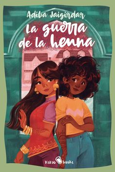 two girls standing next to each other in front of a green background with the words la siestna de la hema