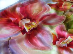 Red orchids on a delicate shiny satin. Hand-painted silk scarf according to the author's sketches.  Bright red orchids and bamboo I have drawn on the cloth of silk. This is a unique accessory for the original female. Square silk scarf dimensions 90sm/90sm (35 inch/35 inches) 100% silk I need 1-2 weeks to paint a silk scarf for you. Because it is hand-painted, the new work may be a slightly different color. Can be washed in warm water, wash hands. Iron wet. The scarf will be sent to you in a gift Flowers Camelia, Scarf Dimensions, Red Orchids, Hand Painted Scarves, Satin Scarf, Square Silk Scarf, Hand Painted Silk Scarf, Silk Art, Painted Silk