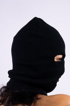 Fits true to size. Fitting: Adjustable Head Diameter: Unisex ski beanie size for all head sizes. Material: 100% Acrylic. Care: Hand Wash Cold, Dry flat. Thief Mask, Ski Girl, Ski Mask, Bra Sizes, Chic Style, Skiing, Hand Wash, Mask, Black