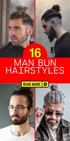 Man bun hairstyles have evolved significantly, and the messy man bun is a testament to this. It's perfect for those with curly or wavy hair, giving off an effortlessly cool vibe. This style pairs well with an undercut and a beard, blending ruggedness with sophistication. Ideal for casual outings or a relaxed office environment, it embodies a laid-back yet stylish aesthetic. Beard And Man Bun, Messy Undercut Men, Man Bun Top Knot, Top Knot Men, Men Undercut, Man Bun Undercut, Man Bun Styles