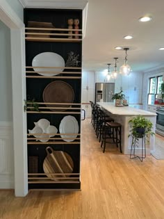 the kitchen is clean and ready to be used as a place for dinner or dessert