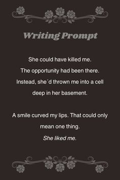 a poem written in black and white with the words writing promt on top of it