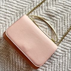 Bcbgmaxazria Light Pink Crossbody Gold Accent Bag Purse Brand New Condition - Never Used Gold Adjustable Strap Or Use As Clutch Color: Pink / Blush This Really Fun Sophisticated Bag Can Be Used As A Crossbody Bag Or Clutch. It Has A Pretty Gold Detail And Super Soft. I Would Carry My Lipstick, Phone, Wallet And Keys For The Night Out. You Can Use This Daily Or On Special Occasions. Pair This Bag With Nude Or Black Heels To Complete The Look. I Love This Bag So Much! I Never Got To Use It But It Formal Pink Shoulder Bag With Detachable Handle, Pink Chic Evening Bag For Formal Occasions, Pink Crossbody Evening Bag With Chain Strap, Pink Crossbody Shoulder Bag For Party, Pink Satchel Evening Bag For Party, Chic Pink Rectangular Shoulder Bag, Blush Rectangular Bag For Parties, Formal Pink Crossbody Shoulder Bag, Chic Pink Clutch For Formal Occasions