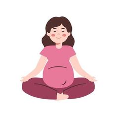 a pregnant woman sitting in the middle of a yoga pose