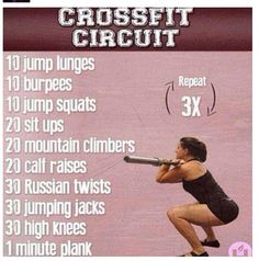 a crossfit poster with instructions on how to do the squats and pull ups