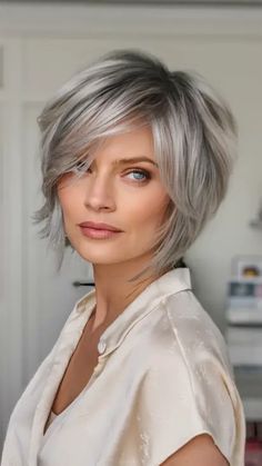 18 Trendy Haircuts for Women Over 60 in 2024-2025: Stylish Ideas for Short and Medium Lengths Soft Layered Bob, Layers With Bangs, Winter Haircuts, Haircut Ideas For Women, Winter Hairstyle, Textured Pixie Cut, Hairstyle For Women, Pixie Cut With Bangs, Fresh Haircut