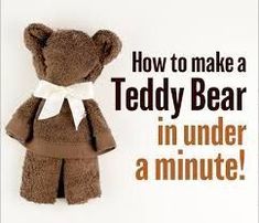 a teddy bear with the words how to make a teddy bear in under a minute