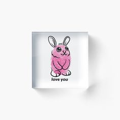 kawaii bad bunny Acrylic Block