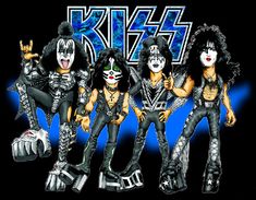 the kiss band with their faces painted on