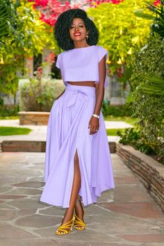 Style Pantry | Crop Top + Belted High Waist Skirt Style Pantry, Stylish Crop Top, Prom Ideas, High Waist Skirt, Crop Top Outfits, Crop Top And Shorts, African Dresses For Women, Professional Outfits