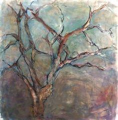 a painting of a tree with no leaves