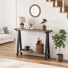 The architectural beauty of this console table is highlighted by its innovative V-shaped leg design. Not only does this feature provide enhanced structural stability, but it also infuses a modern aesthetic into your home decor. Industrial Console Table With Storage, 36” High Console Table, Modern Farmhouse Electric Fireplace Console, Behind Couch Table, 29” Wide Entryway Table, Farmhouse Entryway Table, Entryway Table With Storage, Sofa Table With Storage, Classic Console Table