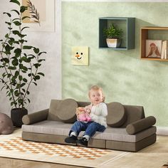 Unleash your child's creativity with the Qaba play couch. This 12-piece modular kids' play couch features various shapes that reconfigure to build fun forts, cars, castles, or a laid-back reading nook for when the adventure is over. Made with soft, high-elasticity 28D foam and easy-clean covers, it's designed for toddlers' comfort and imaginative play. Suitable for any playroom, it's a fantastic foam couch for kids that promotes fun and learning. Foam Couch, Sofa Lounger, Play Couch, Kids Couch, Modular Couch, Sectional Sofa Couch, Soft Play, Kids Play Area, Convertible Sofa