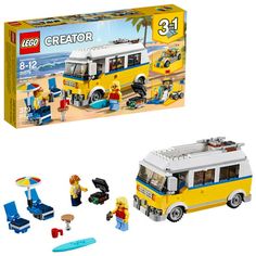 the lego creator is set to launch its own mini - bus and camper on the beach