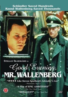 the movie poster for good evening, mr wallenbergberg with two men in uniform