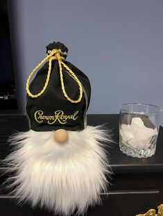 Crown Royal Gnome . Great Decor for your Bar Area. Great Gift Idea for any Crown Lover. Crown Royal Bag Crafts Diy, What To Do With Crown Royal Bags, Crown Royal Gnomes Diy, Crown Royal Gnomes, Crown Royal Bags Ideas, Crown Royal Gnome, Crown Royal Bottle Crafts Diy, Crown Royal Diy, Christmas Boarders