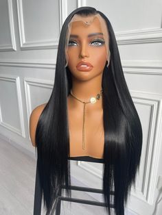 About this item Black Straight Lace Wig Heat Resistant Synthetic Wig Lace Wig For Women 13x6 Lace Wig❤❤❤Express yourself with the best quality synthetic wigs, carefully crafted to enhance your everyday elegance.Heat Resistant 130-160°C (266-320°F) She Should Never To Be Dyed Or Bleached.➊ 13X6 Large Parting Space (hand made)➋ Medium Cap Size (21.5"-22.5")➌ Length will be same as Image➍ 200% Medium Density➎ Transparent Lace (very natural)➏ Pre-plucked Hairline➐ There is Straps and Combs in the ca