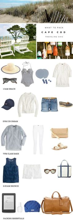 What to pack for a trip to Cape Cod, Massachusetts. The perfect packing list for a trip to New England and the beach. Covers everything you need to know about East Coast travel style. Cape Cod Travel, Pack For A Trip, Preppy Mode, Cape Cod Massachusetts, Estilo Preppy, Fashion Hacks, Tumblr Fashion, Travel Wardrobe