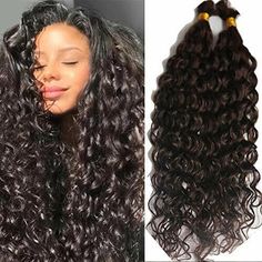 The Price is for 1bundle,100grams       1Bundle/Package Product Deep Curly Human Hair Bulk For Braiding Brazilian Bulk Hair Extension 1Pcs/Order Material Brazilian Human Hair Style Deep Curly Attachment Bulk For Braiding Hair Color #Natural Black / #Dark Brown Length 18-28inches Features One piece Net Weight 100 grams Texture Deep Curly Crochet Wavy Hair, Tree Braids Hairstyles, Hairstyles Extensions, Hair Extension Lengths, Human Hair For Braiding, Braiding Hair Colors, Curly Crochet Hair, Aloe Vera For Face, Hair Natural Color