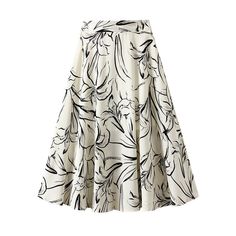 Style: ElegantFit: LooseFabric: PolyesterPattern: PrintedElement: NonDress/Skirt Length: MidiRise: High RiseProduct Type: A Line,FlareMain Composition: PolyesterSeason: Summer Angel Fashion, Sheer Mini Dress, Beige Skirt, A Line Maxi Dress, Pleated Long Skirt, Midi Wrap Dress, Long Skirts For Women, Floral Midi Skirt, Mid Length Skirts