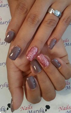 Nagellack Trends, Fancy Nails Designs, Glitter Gel Nails, Pretty Nail Art Designs, Makijaż Smokey Eye