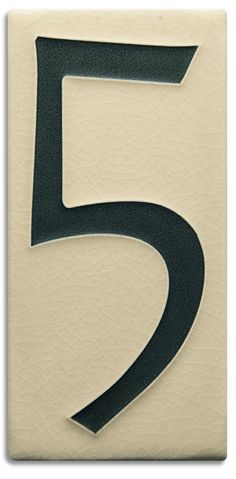 the number five is shown in black and white