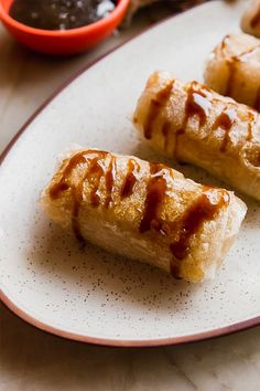 some food is sitting on a plate and ready to be eaten by the person in the photo