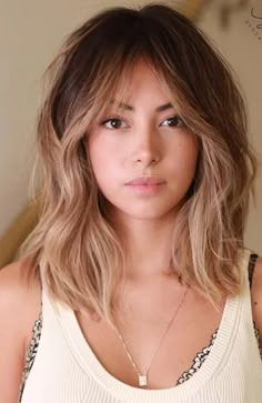 Rambut Brunette, Woman Hairstyles, Medium Length Hairstyles, Prom Hairstyles For Short Hair, Fringe Hairstyles, Long Bob Hairstyles, Long Hair With Bangs, Mid Length Hair, Short Hair With Bangs