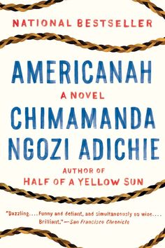 the book cover for american a novel by chimamanda ngozi adichie