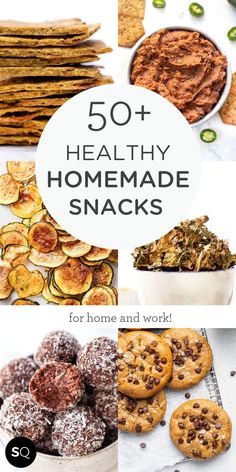 the top 50 healthy homemade snacks for home and work