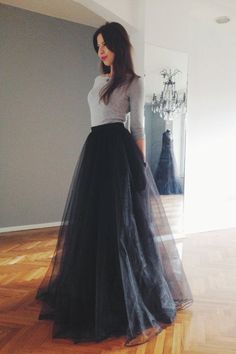 Rok Tile, Tule Rok, Gonna In Tulle, Skirt Tulle, Tulle Maxi Skirt, Maxi Outfits, Trendy Skirts