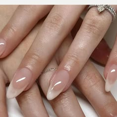 Elegant Gel X Nails, Muted French Tip Nails, Long Almond, Casual Nails, Classy Acrylic Nails, Pretty Gel Nails, Soft Nails, Nails Black, Neutral Nails