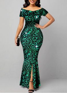 Party Silhouette, Maxi Pattern, Classy Short Dresses, African Party Dresses, Long African Dresses, Best African Dresses, Short African Dresses, Lace Gown Styles, Split Hem Dress