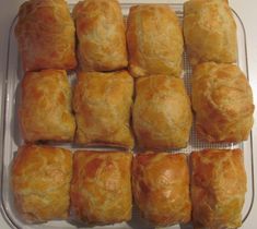 a tray filled with lots of different types of pastries