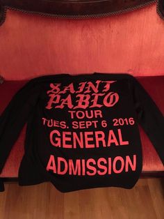 Saint Pablo Tour, Saint Pablo, Fashion Vibes, Tour Merch, Current Fashion, Black Long Sleeve Shirt, Kanye West, I Fall, Black Long Sleeve