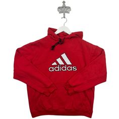 Recommended size: Large  No signs of discoloration/fading   Mint Condition  ★ Era: 2000s MEASUREMENTS: Pit to Pit: 24.8 in Top to Bottom: 24.8 in Adidas Hoodie, Summer Sports, Red Hoodie, Christmas List, Mint Condition, Favorite Outfit, Gender Neutral, Art Collection, Bathing Beauties