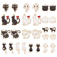 PRICES MAY VARY. ❤[1 BOX 28PCS ANIMAL CHARM]: A box of 28pcs cat enamel charms is perfect for making accessories to wear. For animal enthusiasts, no one can refuse jewelry with cute animals, and don't miss it! ❤[12 STYLES PET CHARM]: 12 styles of cats charms, cute and fun, each with exquisite cat charms. You can match cute animal charm according to your needs in daily handcrafting to meet your diverse handicraft needs. ❤[SIZE]: Kitten charm are in 14 style, each style 2pcs, the largest size is 2 Diy Charm Bracelet, Cat Charm, Making Accessories, Necklace Craft, Jewelry Making Charms, Sweet Gifts, Enamel Charms, White Brand, Plastic Beads