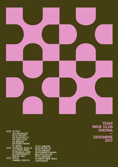 “yeah! indie club” by quim marin / spain Quim Marin, Line Pattern Design, Festival Branding, Pattern Graphic Design, Typo Poster, Minimalist Graphic Design, Graphic Posters, Graph Design, Swiss Design