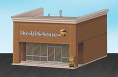 Walthers Cornerstone 933-4112 | The UPS Store(R) | HO Scale N Scale Buildings, Red Farmhouse, Ups Store, Farm House Colors, Train Sets, Shield Logo, Train Layouts, Ho Scale, Little House