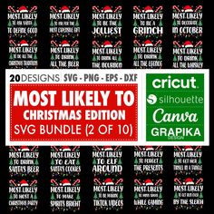 the most likely to christmas edition svg bundle